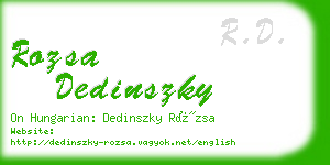 rozsa dedinszky business card